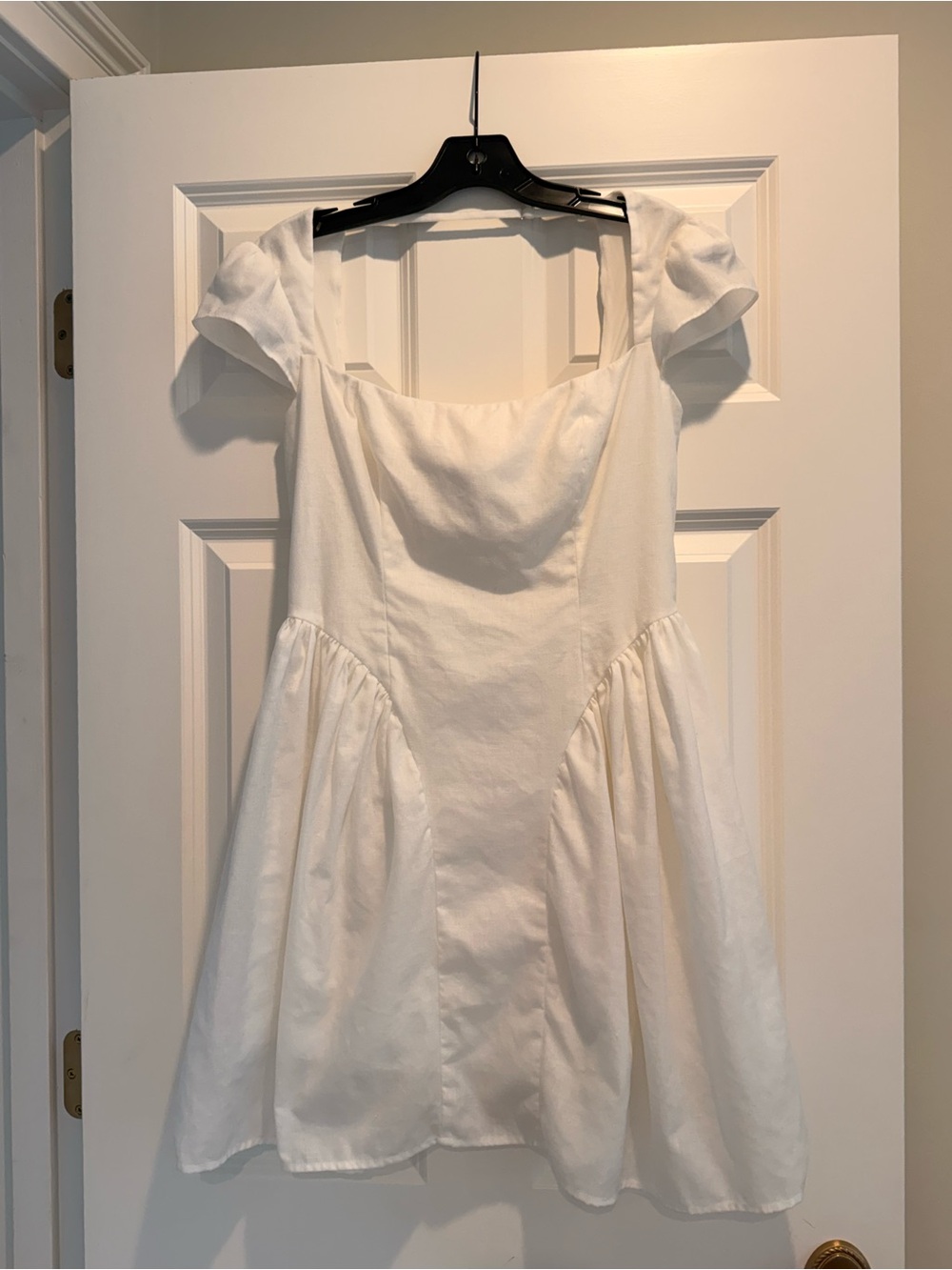 Reformation Oaklyn linen Mini Dress with Square Neck - 6
